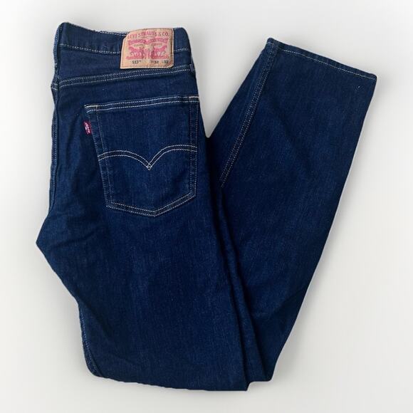Levi’s 513 32x32 Slim Straight Leg Dark Wash Mid Rise - Picture 1 of 9